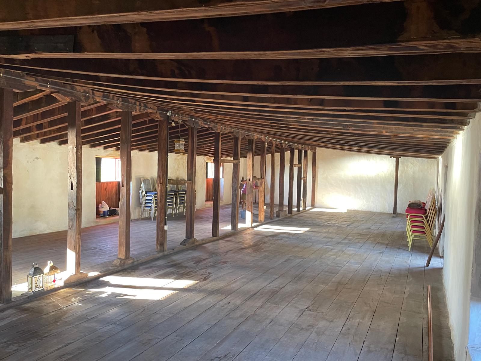 Blick auf den Speicher und die oberen Räume